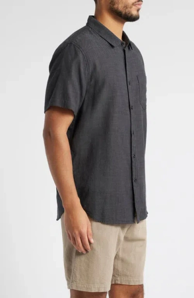 Rails Fairfax Short Sleeve Button-up Shirt In Black