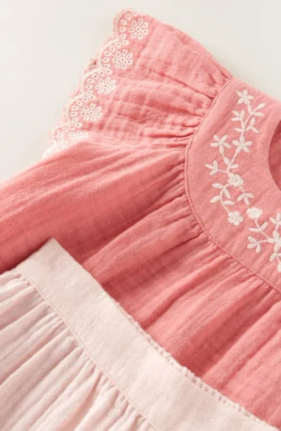 Nordstrom Flutter Sleeve Cotton Gauze Top & Shorts Set In Pink