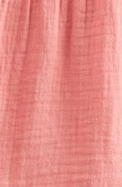 Nordstrom Flutter Sleeve Cotton Gauze Top & Shorts Set In Pink