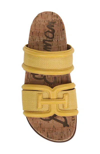 Sam Edelman Rowan Platform Slide Sandal In Yellow
