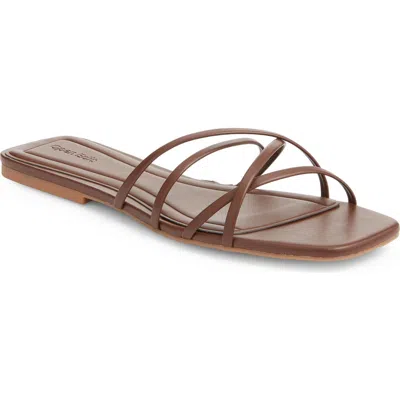 Open Edit Korva Slide Sandal In Brown