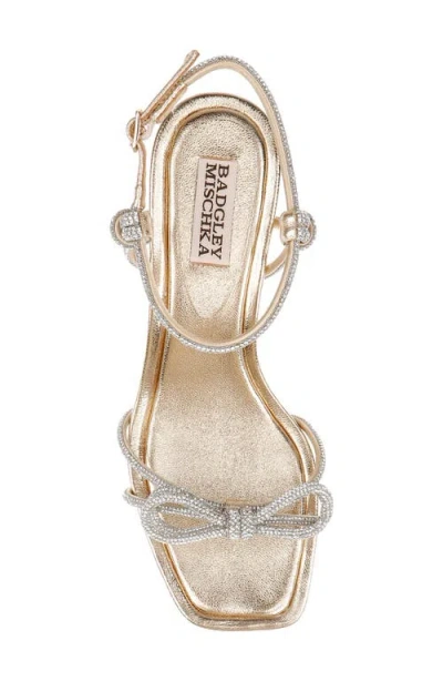 Badgley Mischka Collection Dandelion Ankle Strap Sandal In Gold