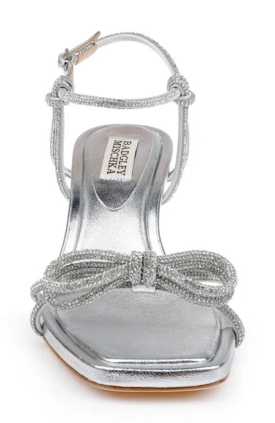 Badgley Mischka Collection Dandelion Ankle Strap Sandal In Silver