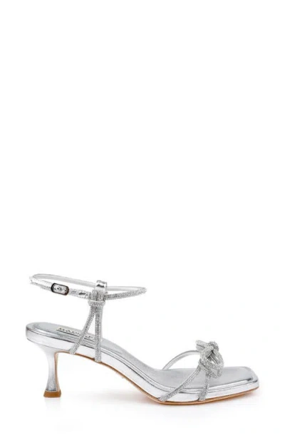 Badgley Mischka Collection Dandelion Ankle Strap Sandal In Silver