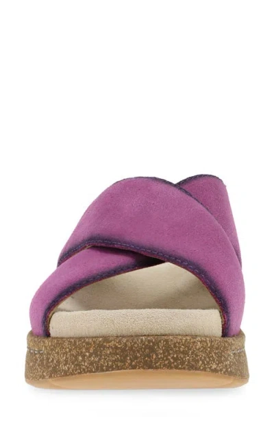 Dansko Bridget Platform Wedge Slide Sandal In Purple