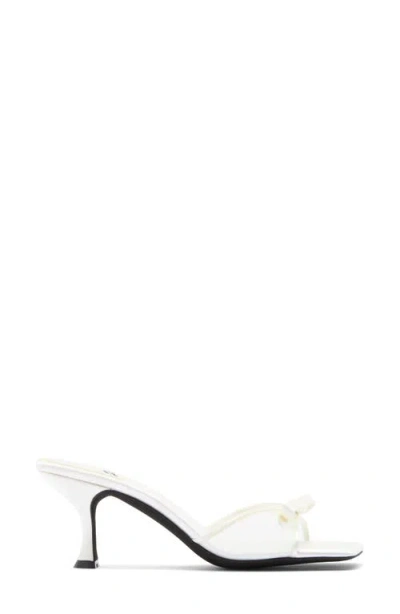 Jeffrey Campbell Sweet On U Kitten Heel Slide Sandal In White