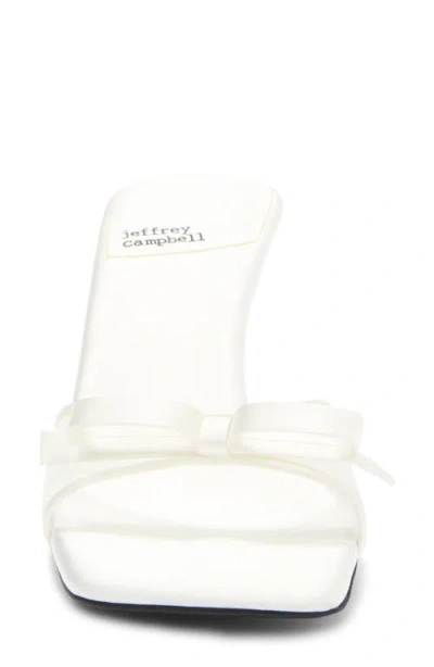 Jeffrey Campbell Sweet On U Kitten Heel Slide Sandal In White