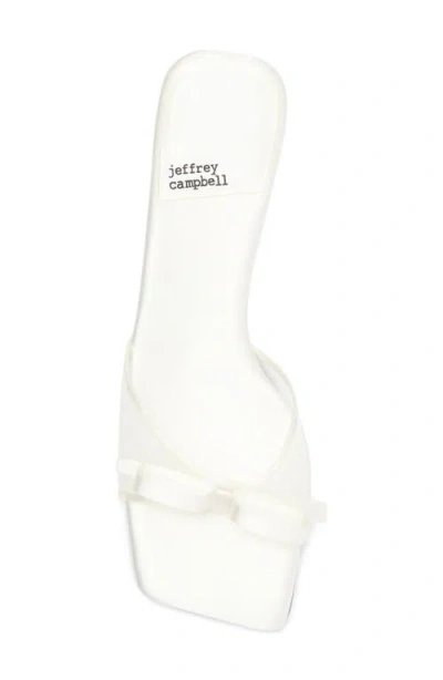 Jeffrey Campbell Sweet On U Kitten Heel Slide Sandal In White