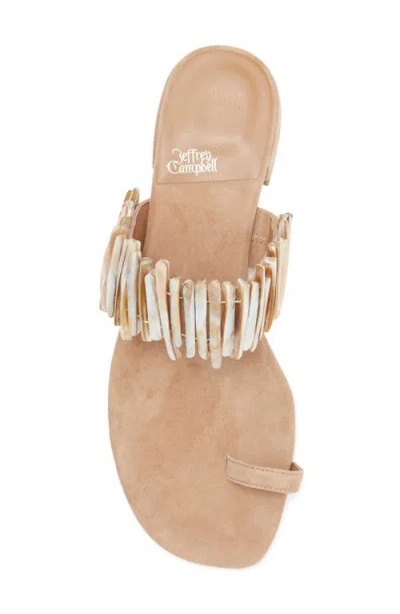 Jeffrey Campbell Undine Toe Loop Sandal In Neutral