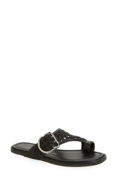 3.1 Phillip Lim Leather Macrame Z-strap Slide Sandals In Black