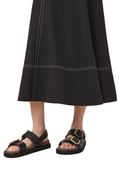 Allsaints Isla Buckle-detail Sandals In Black