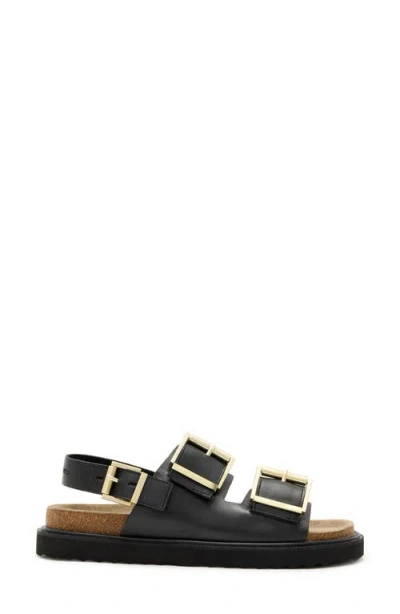 Allsaints Isla Buckle-detail Sandals In Black