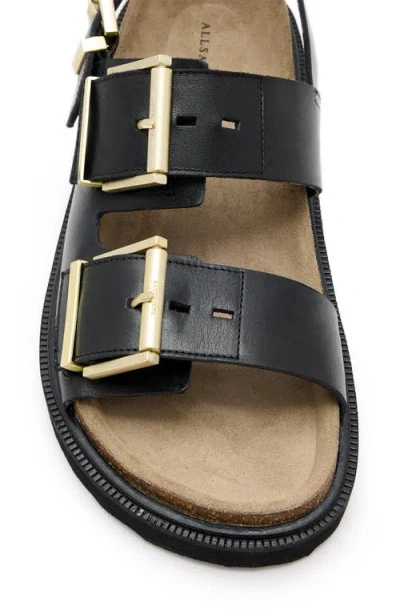 Allsaints Isla Buckle-detail Sandals In Black