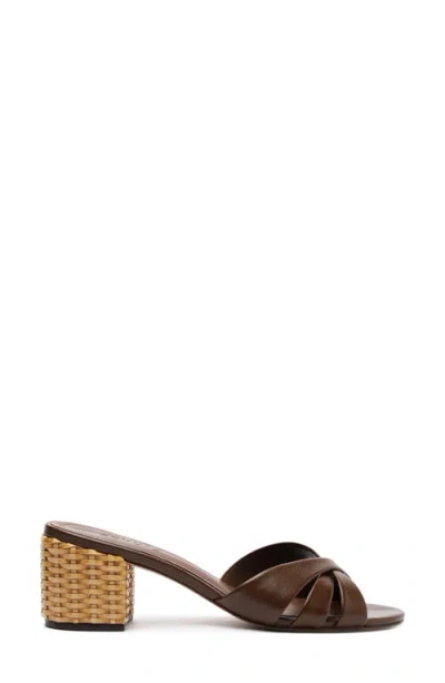 Schutz Keefa Straw Mule Heel In Brown, Women's At Urban Outfitters In Brown