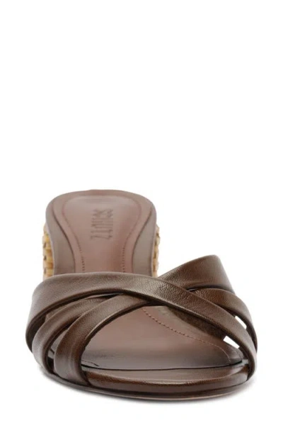 Schutz Keefa Straw Mule Heel In Brown, Women's At Urban Outfitters In Brown