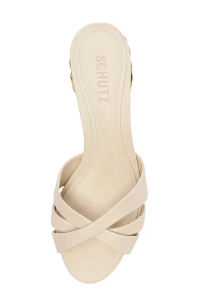 Schutz Keefa Straw Mule Heel In Beige, Women's At Urban Outfitters In Multi