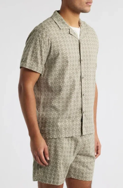 Rails Atlas Linen Blend Camp Shirt In Neutral