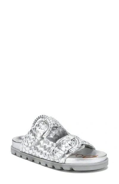 Sam Edelman Women's Tiffanie Slide Flat Sandals In Silver