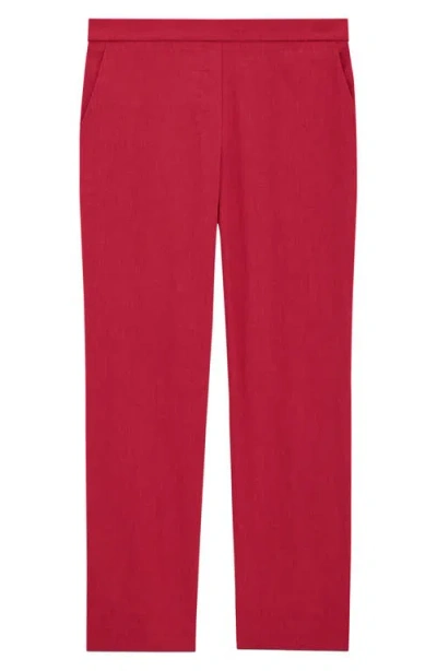 Theory Treeca Pull-on Pant In Good Linen In Red