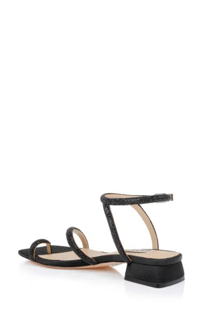 Badgley Mischka Collection Dakotah Ankle Strap Toe Loop Sandal In Black