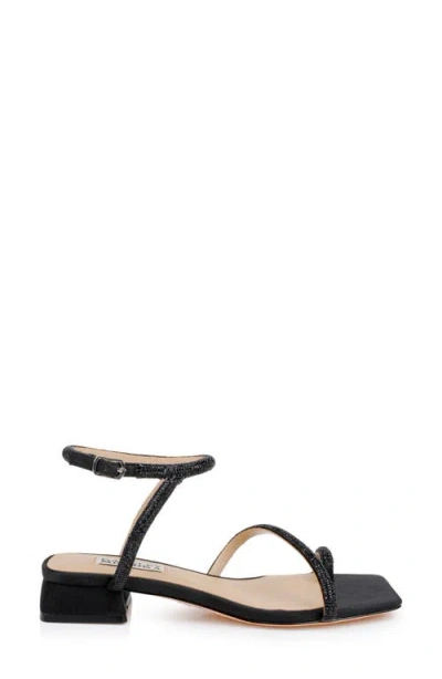Badgley Mischka Collection Dakotah Ankle Strap Toe Loop Sandal In Black
