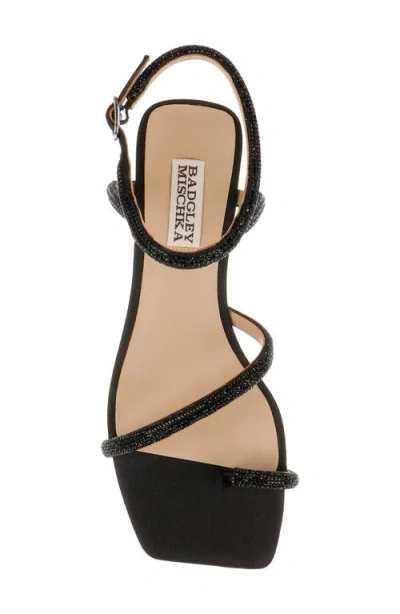 Badgley Mischka Collection Dakotah Ankle Strap Toe Loop Sandal In Black