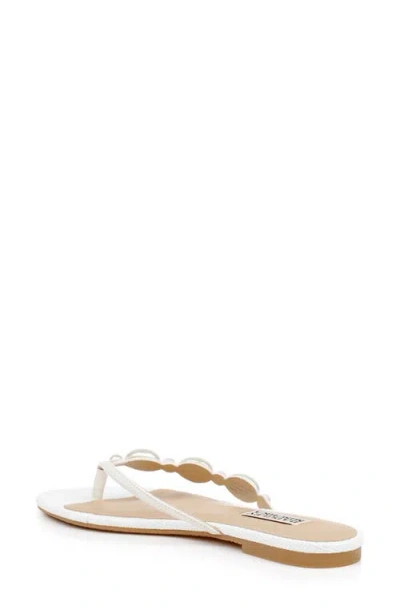 Badgley Mischka Collection Dyana Flip Flop In White