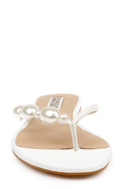 Badgley Mischka Collection Dyana Flip Flop In White