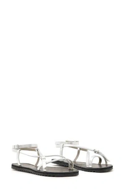 Allsaints Tyla Ankle Strap Sandal In Silver