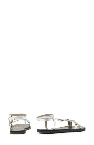 Allsaints Tyla Ankle Strap Sandal In Silver