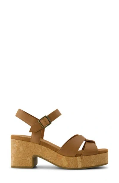 Toms Isla Platform Sandal In Brown