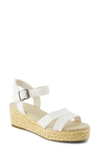 Toms Women's Audrey Espadrille Wedge Sandals In White