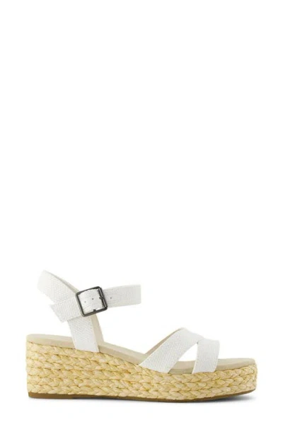 Toms Women's Audrey Espadrille Wedge Sandals In White