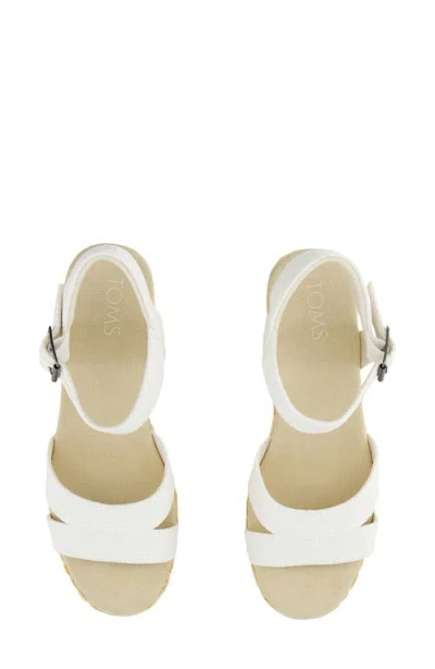 Toms Women's Audrey Espadrille Wedge Sandals In White