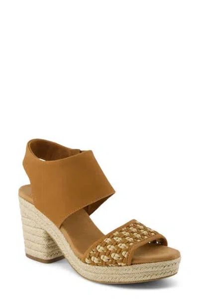 Toms Women's Majorca Rope Platform Sandal Sugar Geo Basketweave In Brown