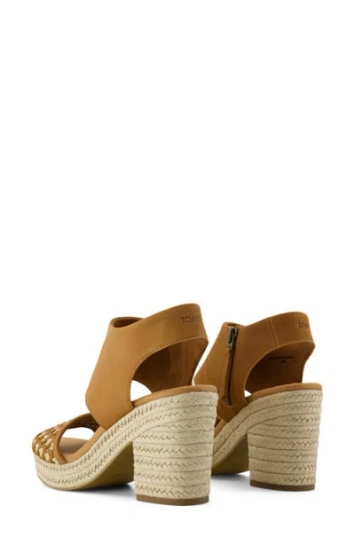 Toms Women's Majorca Rope Platform Sandal Sugar Geo Basketweave In Brown