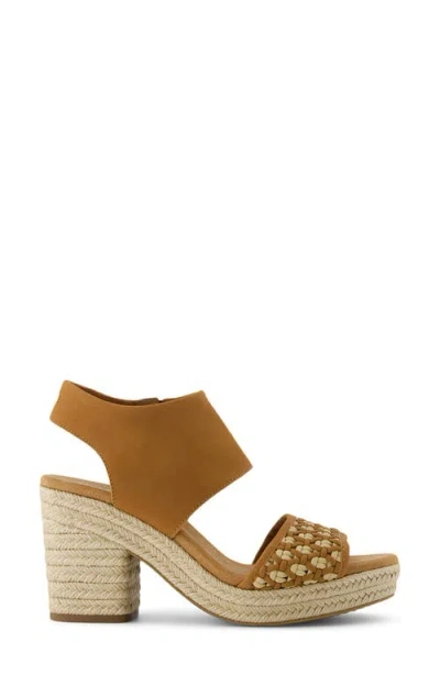 Toms Women's Majorca Rope Platform Sandal Sugar Geo Basketweave In Brown
