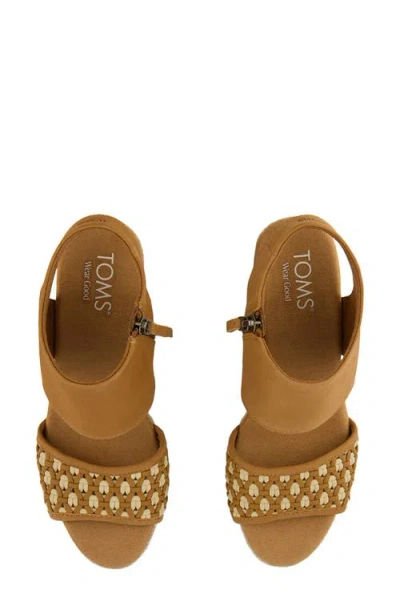 Toms Women's Majorca Rope Platform Sandal Sugar Geo Basketweave In Brown