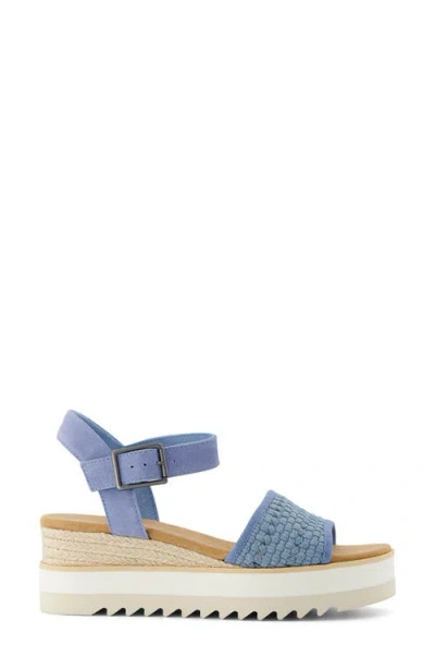 Toms Women's Diana Platform Wedge Sandals In Blue