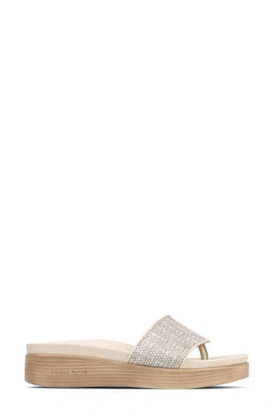 Donald Pliner Fifi Platform Wedge Flip Flop In Neutral