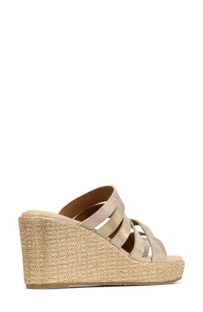 Donald Pliner Annamaria Platform Wedge Slide Sandal In Brown