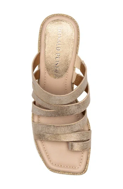 Donald Pliner Annamaria Platform Wedge Slide Sandal In Brown