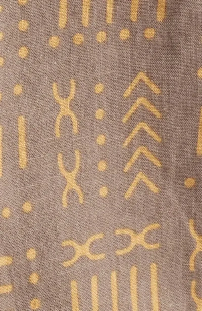 Rails Carson Short Sleeve Stretch Linen Blend Button-up Shirt In Brown