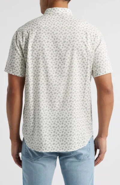 Rails Carson Short Sleeve Stretch Linen Blend Button-up Shirt In White