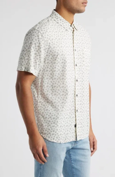 Rails Carson Short Sleeve Stretch Linen Blend Button-up Shirt In White