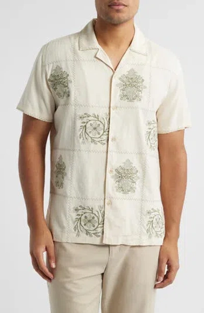 Rails Clairo Quilt Squares Short Sleeve Shirt In Neutral