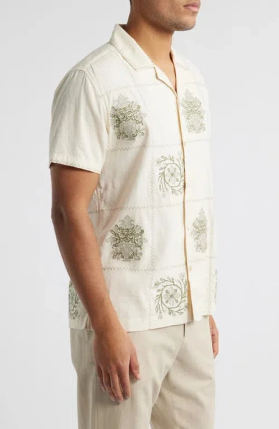 Rails Clairo Quilt Squares Short Sleeve Shirt In Neutral