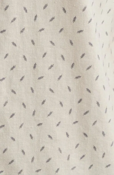 Rails Carson Short Sleeve Stretch Linen Blend Button-up Shirt In Gray