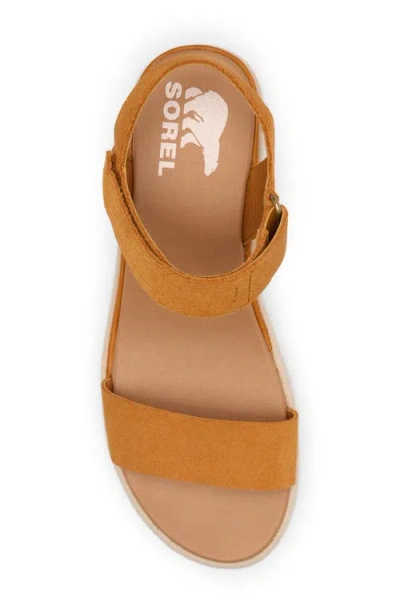 Sorel Cameron Flatform Sandal In Gold