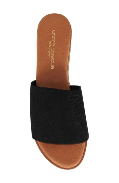 Andre Assous André Assous Nessie Platform Wedge Sandal In Black